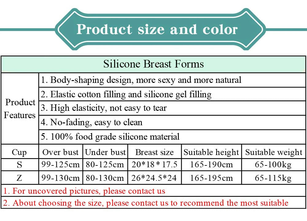 Realistic Huge Boobs S Z Cup Silicone Breast Crossdresser