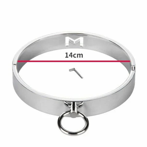 Metal Steel Neck Collar Slave Hand Ankle Elliptical Cuffs