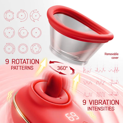 Automatic Female Sucking Licking Vibrator 9 Speed Clitoral Stimulator