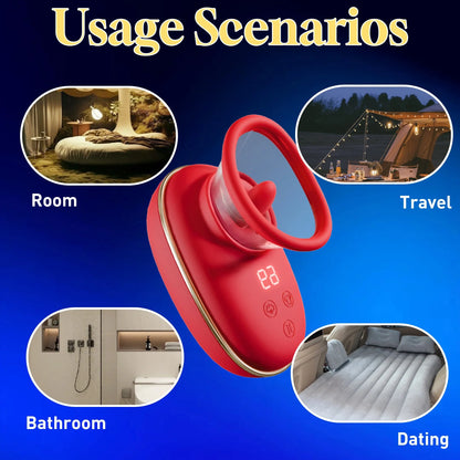 Automatic Female Sucking Licking Vibrator 9 Speed Clitoral Stimulator