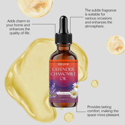 60ML Lavender Chamomile Body Oil Deep Moisturizing Improve Skin Texture Enhance Smoothness Nourishing Pores Lasting Floral Fragrance Massage Body Essence Oil