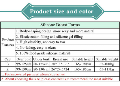 Realistic Huge Boobs S Z Cup Silicone Breast Crossdresser