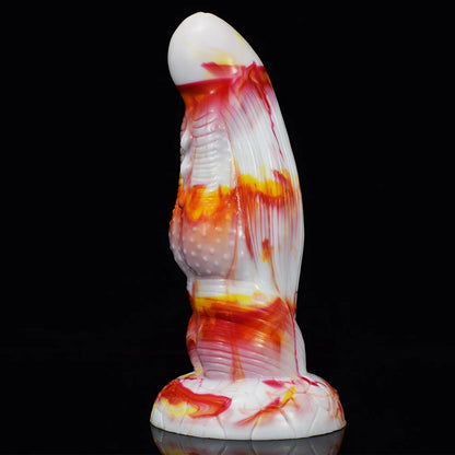 New red yellow white flame dildos silicone anal sex toys colorful animal Dragon penis sucker