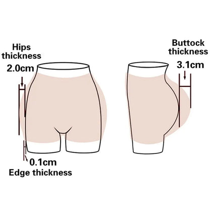 Silicone Realistic Vagina Panties Butt Hip Enhancer Crossdressing