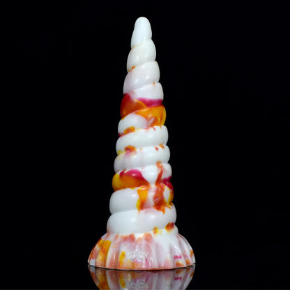 New red yellow white flame dildos silicone anal sex toys colorful animal Dragon penis sucker
