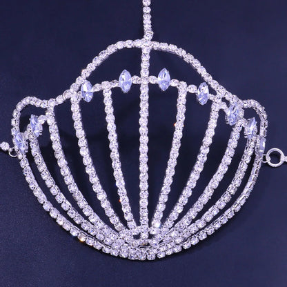 Sea Shell Bra Top Woman Crystal Lingerie Chain Apparel