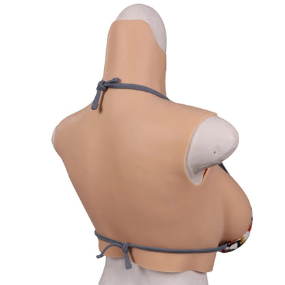 High Collar Silicone Breast Forms Breastplate For Crossdresser
