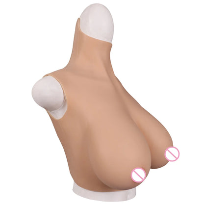 High Collar Realistic Silicone Breast Crossdresser
