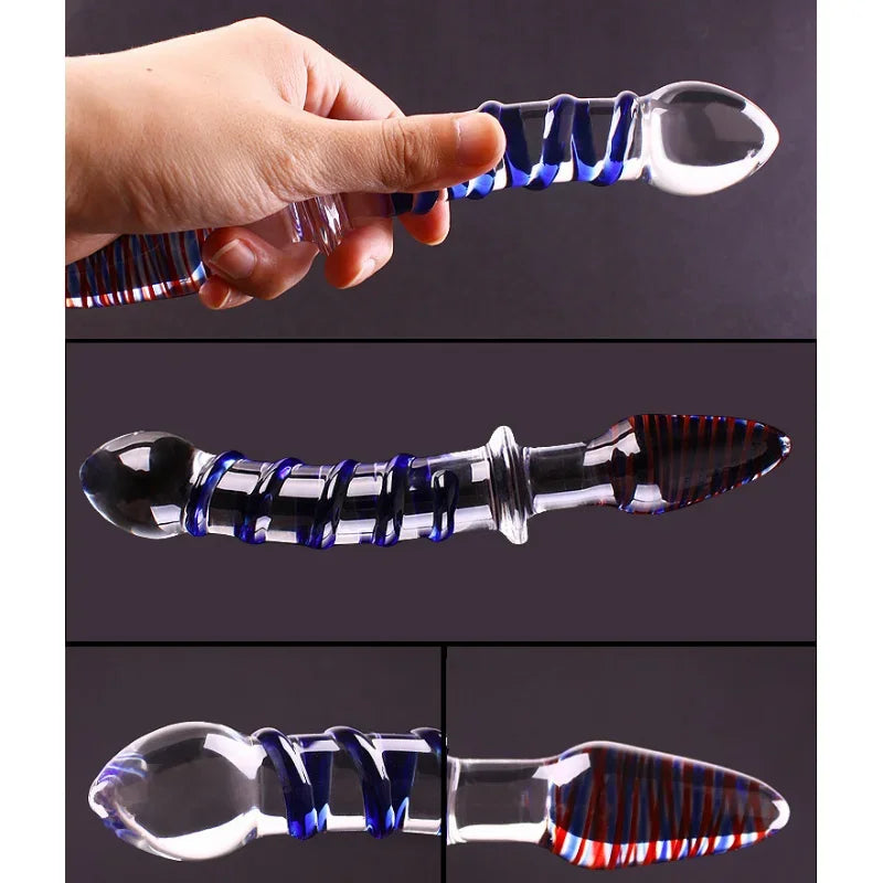 Female Crystal Glass Dildo Wand