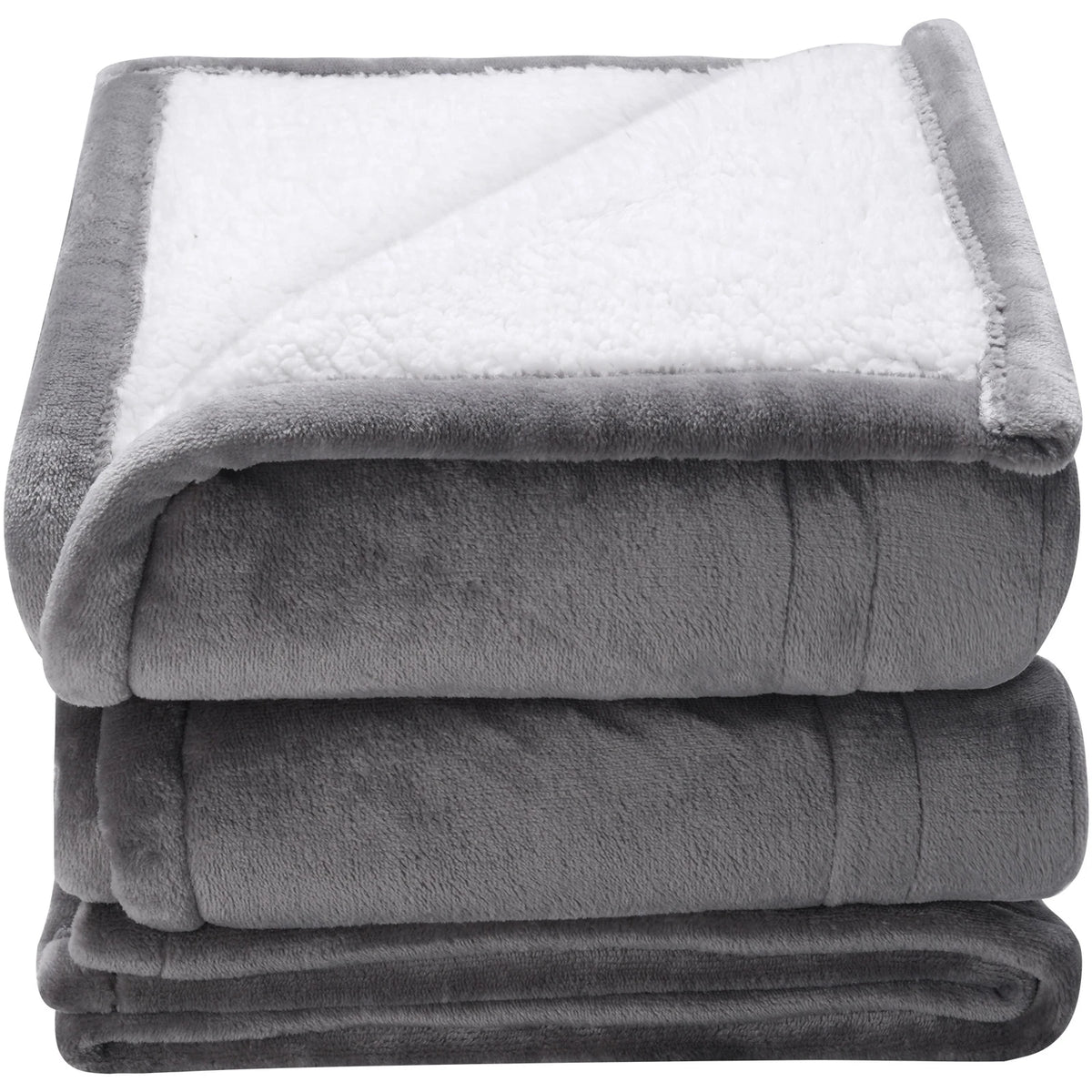 Heated Blanket Electric Throw 4 Sizes Soft Flannel & Sherpa Heating Blanket with 3 Hours Timer Auto-off 5 Heating Level