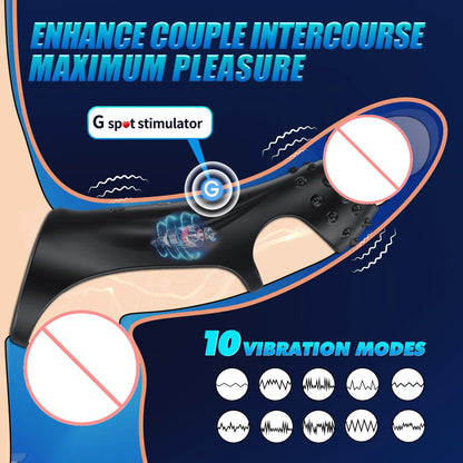Triple Penis Ring Girth Enhancer Cock Sleeve Cock Delay Ejaculation