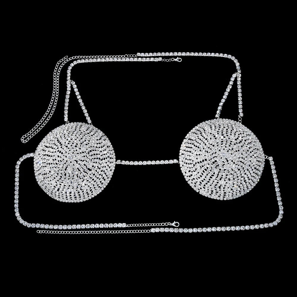 Sea Shell Bra Top Woman Crystal Lingerie Chain Apparel