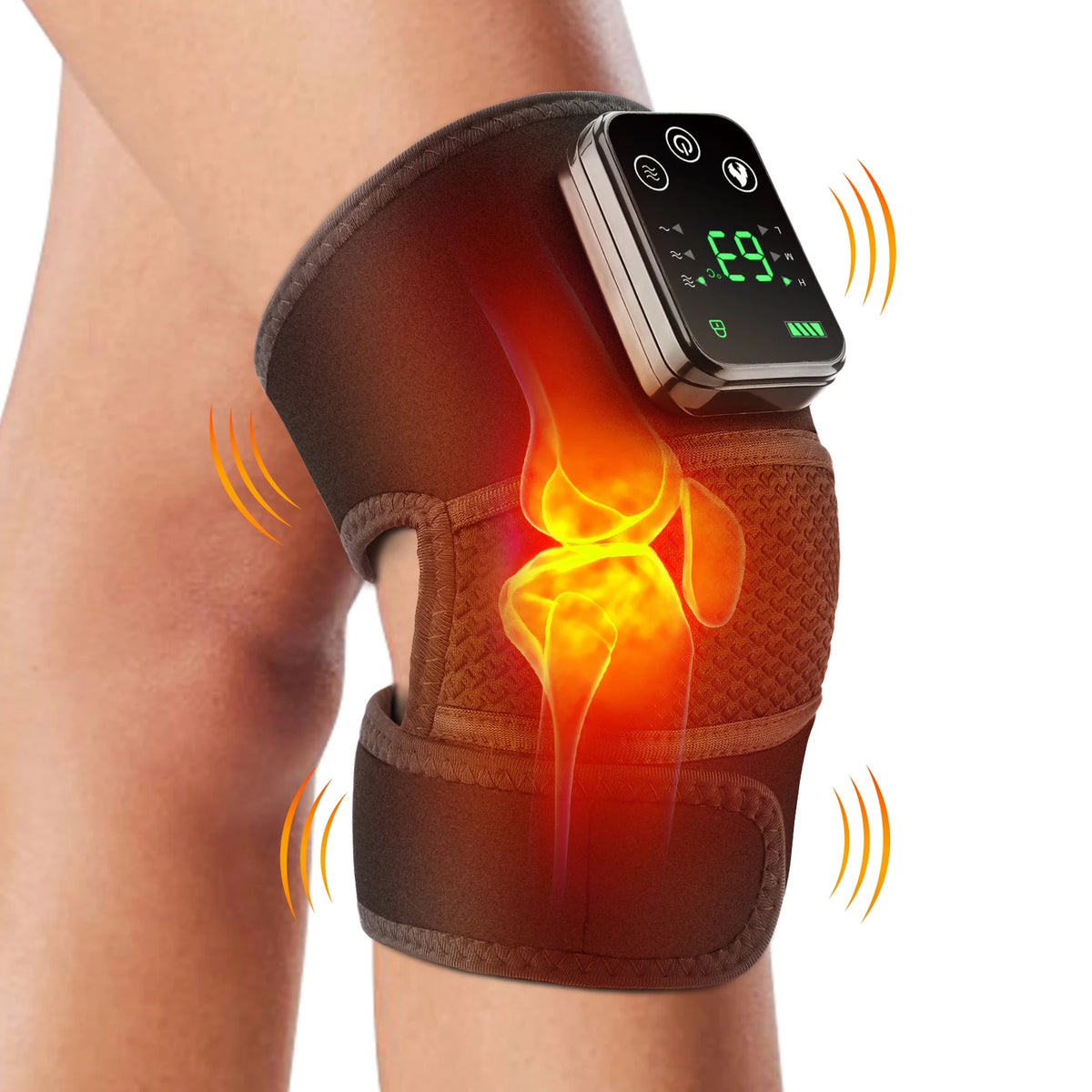 Knee Heating Massager Hot Compress Vibration Massage Elbow Shoulder Support Knee Pad