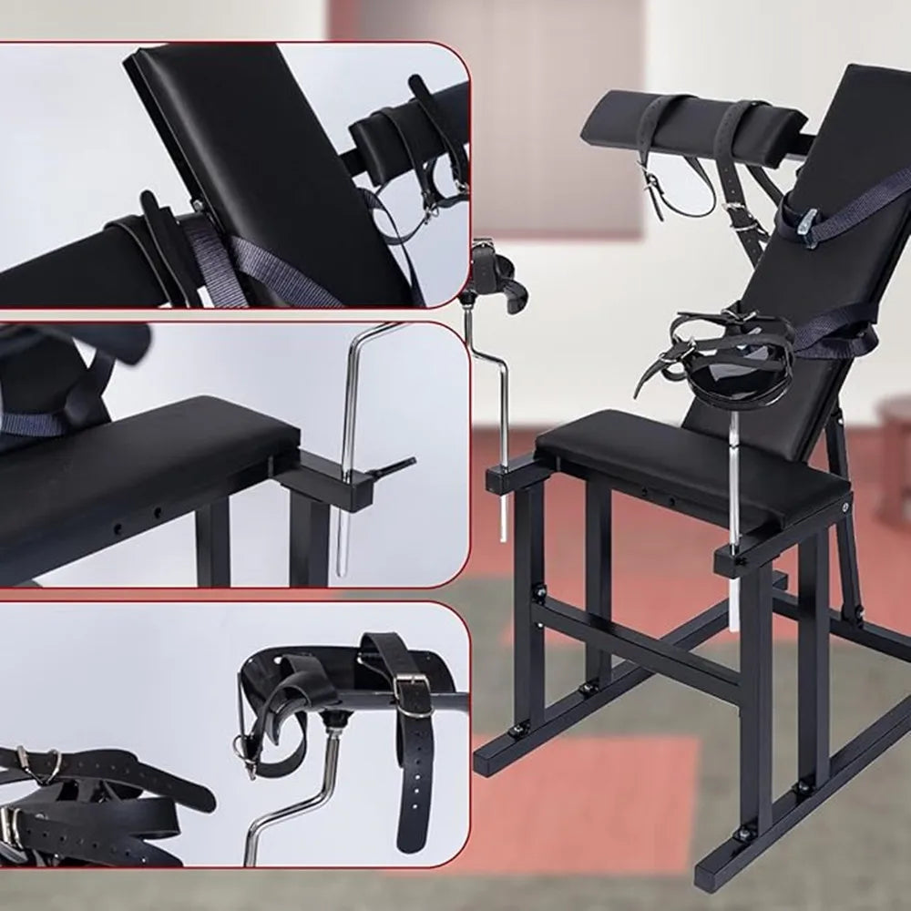 Obedience Chair with Adjustable Thrusting Speed Sex Machine Heavy Duty Leg Spreader