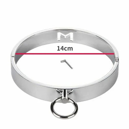 Metal Steel Neck Collar Slave Hand Ankle Elliptical Cuffs