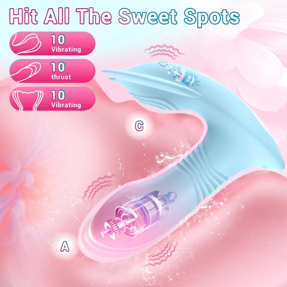 Wearable APP Control Female Vagina Vibrator G Spot Clitoris Stimulator