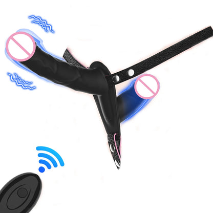Double Head Artificial Penis Wearable Electric Strapon Vibrator