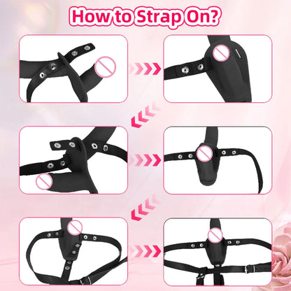 Double Head Artificial Penis Wearable Electric Strapon Vibrator