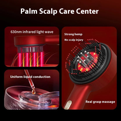 Electric Vibration Massage Comb Red Light Hair Growth Massage Scalp Brush Anti Hair Loss