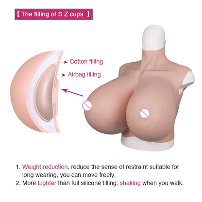 Large Silicone Breast Form S - Z Cup