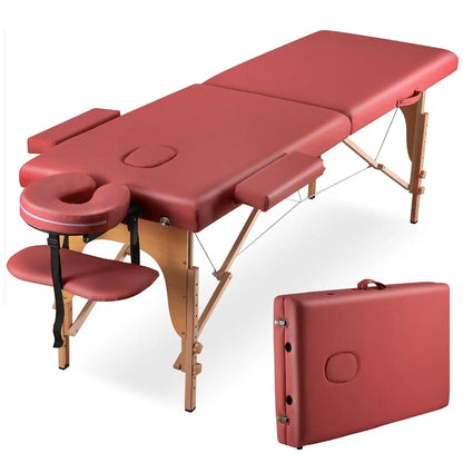 Massage Table Portable Wooden Bed 24" Wide Foldable
