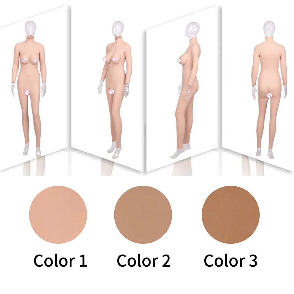 Drag Queen Silicone Bodysuit Realistic Breast With Arms Crossdresser