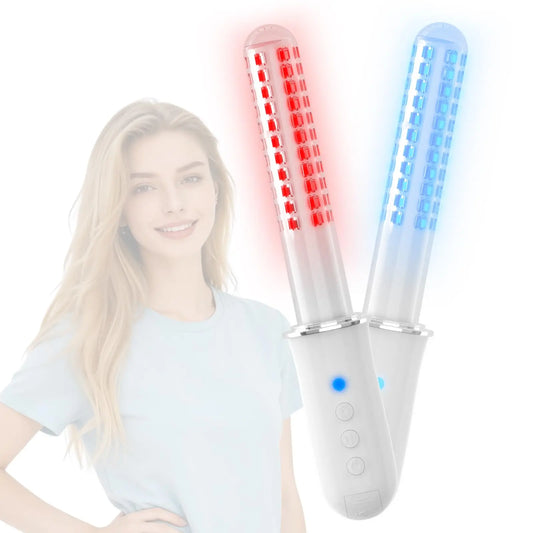 Vaginal Hygiene Care Wand 136 Light Diode Red&Blue Light TherapyDevice for Vaginitis&Incontinence IPX5 Waterproo Female Vaginal Health