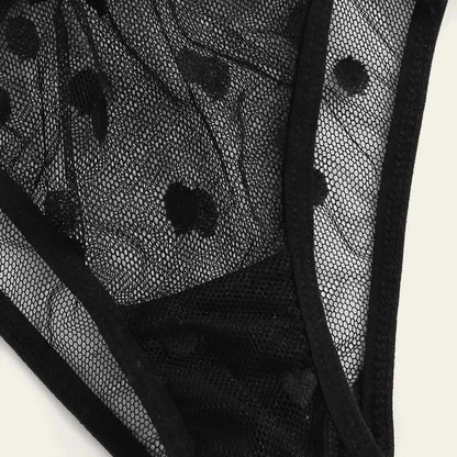 New Women Plus Size Lace Lingerie Tulle See-Through Sheer Mesh
