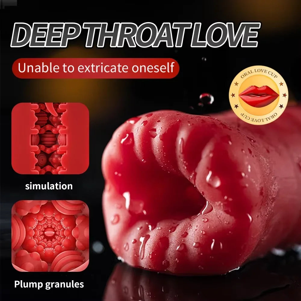 Automatic Male Masturbator Cup for Men Tongue Licking Vibrator