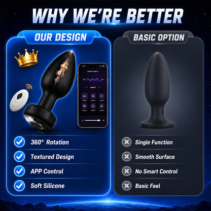 USB Rechargeable Anal Plug Vibrator for Men Women, Silicone Butt Plug Prostate Massager, Powerful Vibrating Adult Toy,