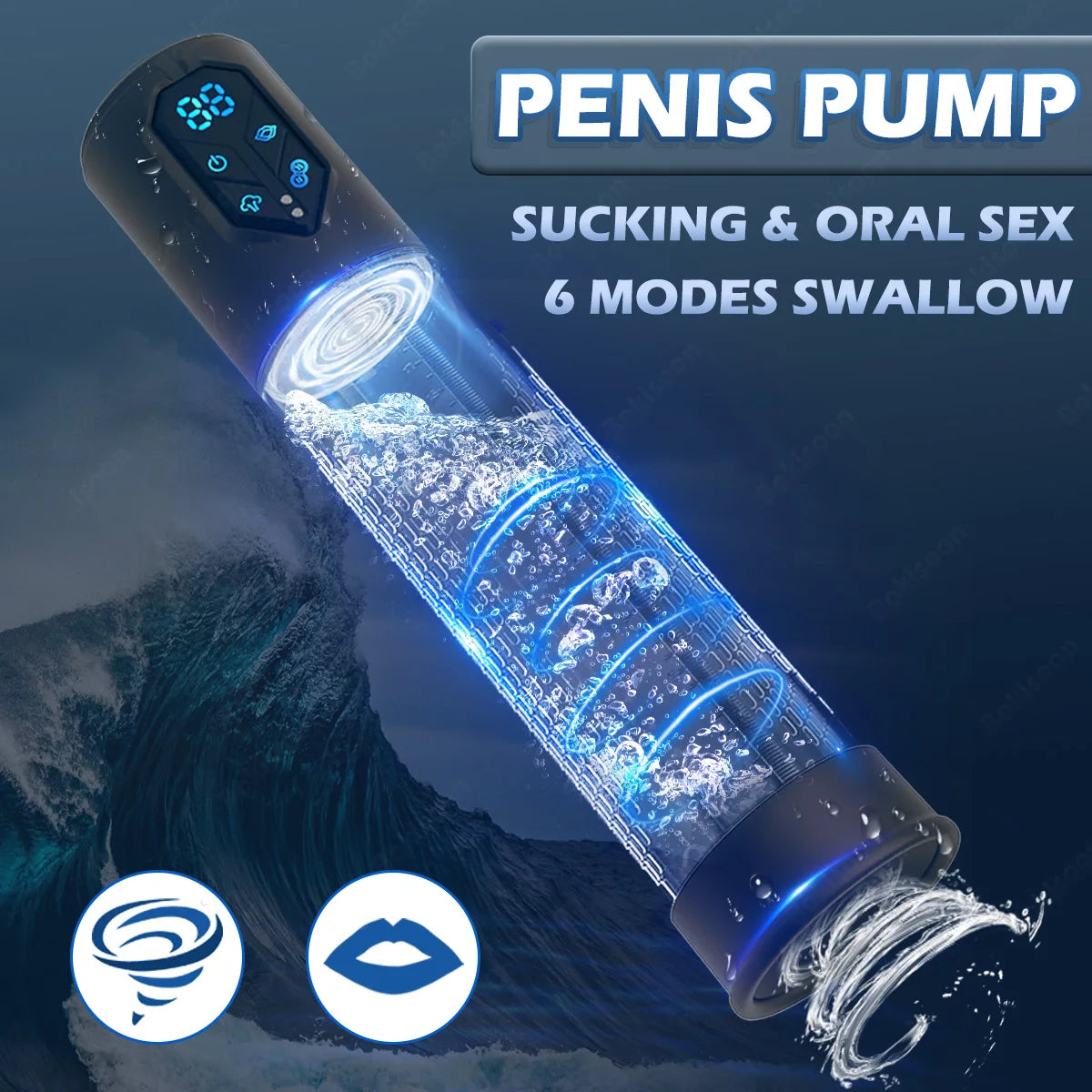IPX7 Waterproof Electric Enlargement Man Vacuum Pump