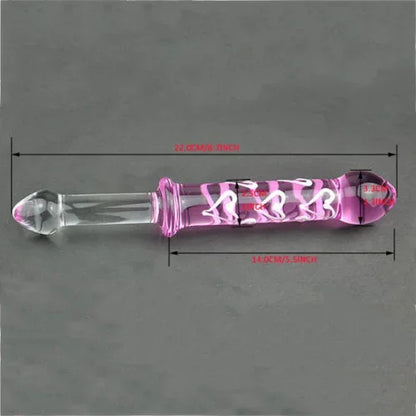 Female Crystal Glass Dildo Wand