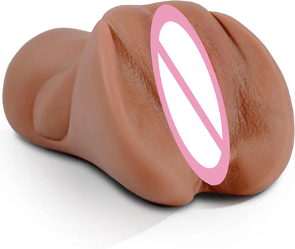 1.63 LB Brown realist sex toys for man masturbator two channel