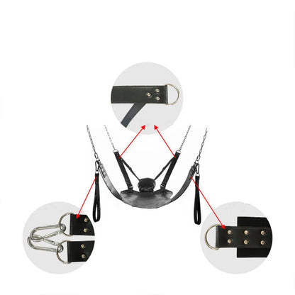 Heavy Duty Leather Sex Swing Freestanding Steel Frame