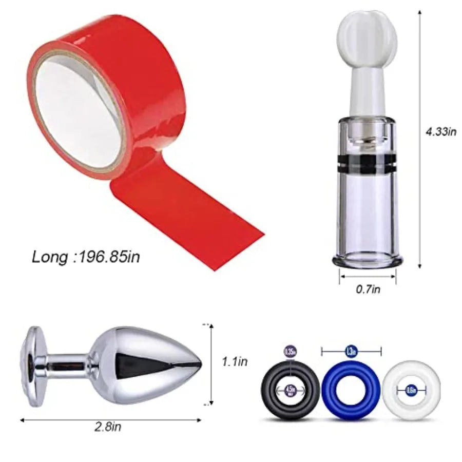 BDSM Toy for Adult Couples, 34pcs Sex Toys Kit