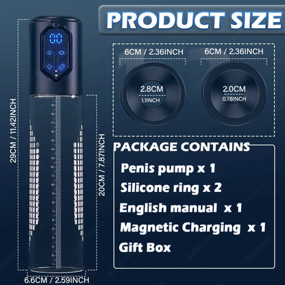 IPX7 Waterproof Electric Enlargement Man Vacuum Pump