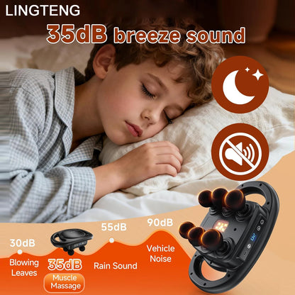 LINGTENG Massage Gun Deep Tissue, 6‑Heads Muscle Massager