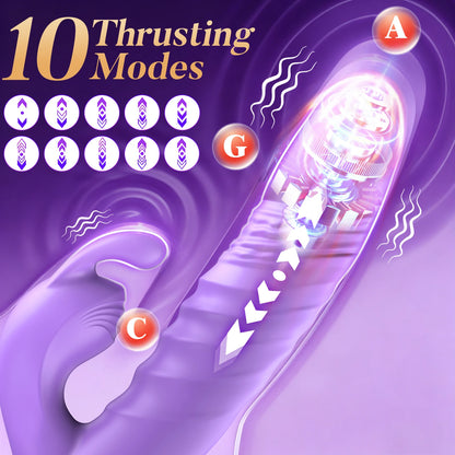 Thrusting Swing Handheld Rabbit Vibrator