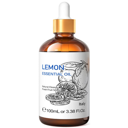 Spearmint Vanilla Rose Cinnamon Lemon Essential Oils,100ML Pure Oil for Diffuser,  Humidifier, Massage Muscle Relief Bath