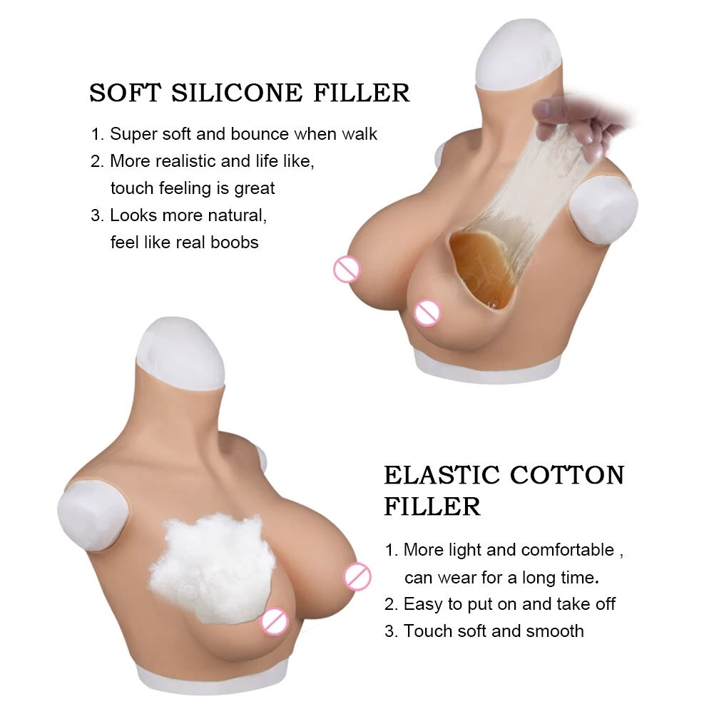 Thin Silicone Breast Crossdresser