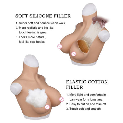 Thin Silicone Breast Crossdresser