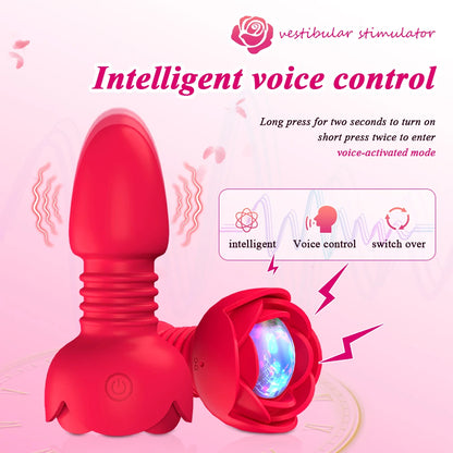 Wireless 10 Speed Bluetooth Anal Vibrator Remote Control Voice-Activated