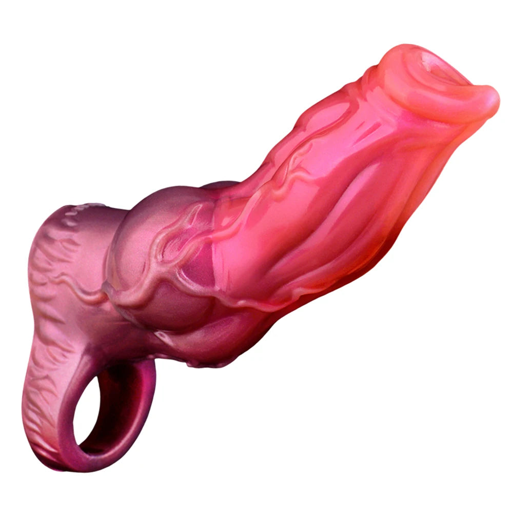 SHAZ Dog Knot Penis Sleeve Cock Enlargement & Extender Sheath Girth Increase
