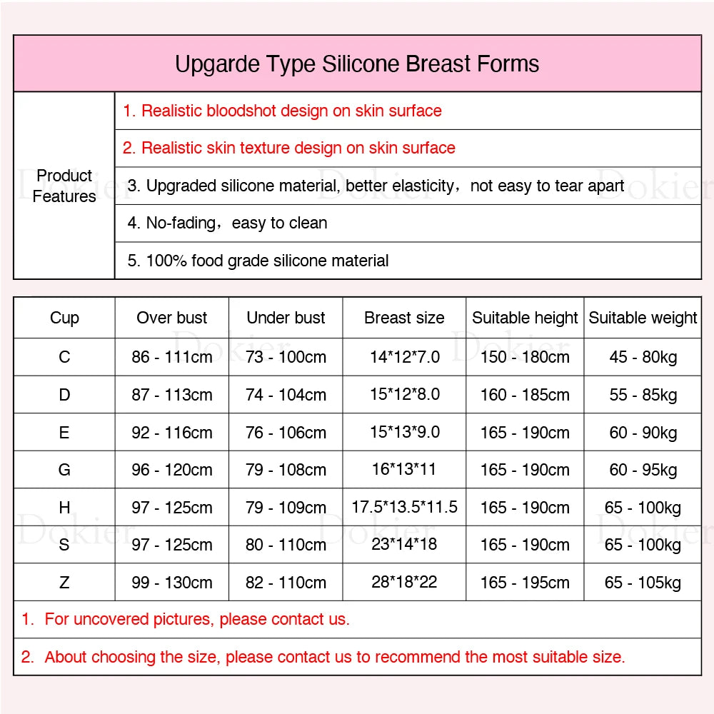 Large Silicone Breast Form S - Z Cup