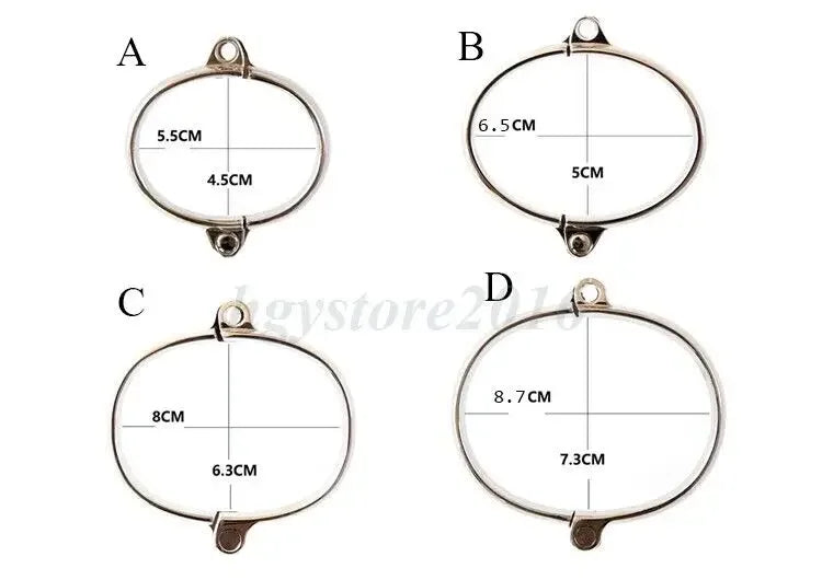 Metal Steel Neck Collar Slave Hand Ankle Elliptical Cuffs
