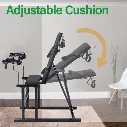 Obedience Chair with Adjustable Thrusting Speed Sex Machine Heavy Duty Leg Spreader