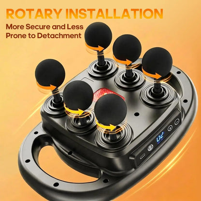 LINGTENG Massage Gun Deep Tissue, 6‑Heads Muscle Massager