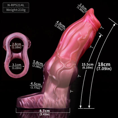 SHAZ Dog Knot Penis Sleeve Cock Enlargement & Extender Sheath Girth Increase