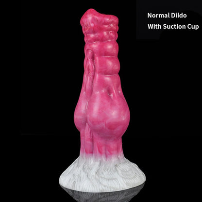 Big Knot Wolf Dildo Inflatable Anal Soft Silicone Sex Toy