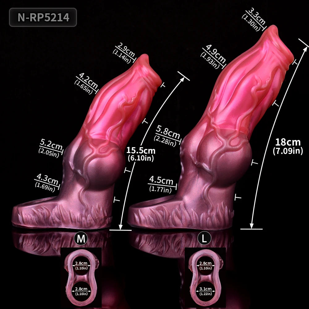SHAZ Dog Knot Penis Sleeve Cock Enlargement & Extender Sheath Girth Increase